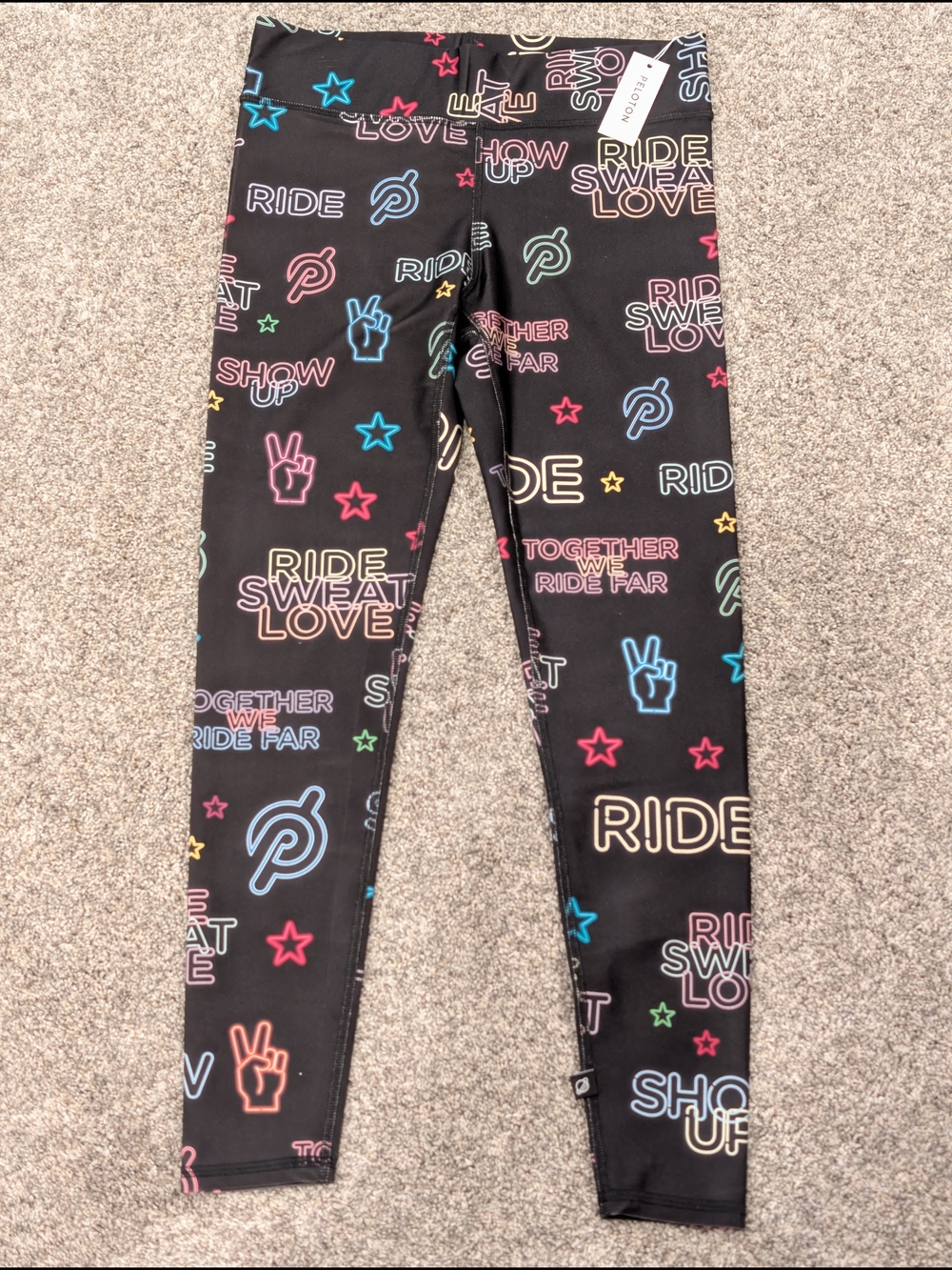 ​NWT Terez x Peloton Neon Signs Tall Band Leggings Size XL